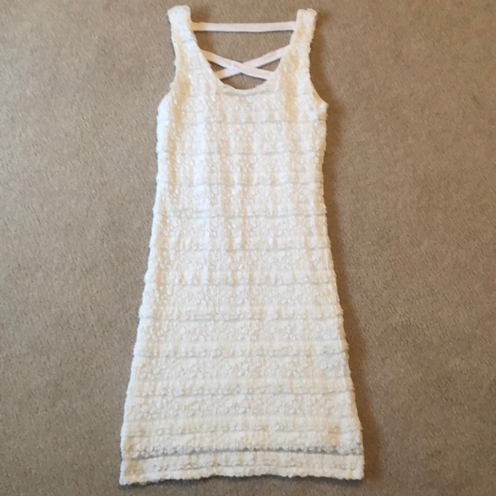 Forever21 white lace tight summer dress